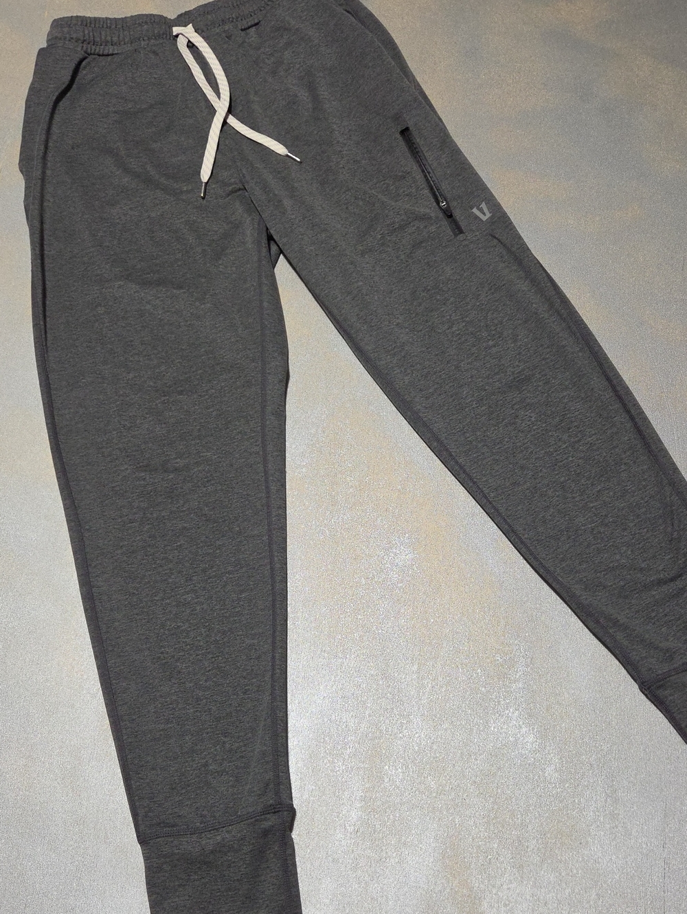 Vuori Dark Gray Men’s Performance Joggers with Zip Pocket